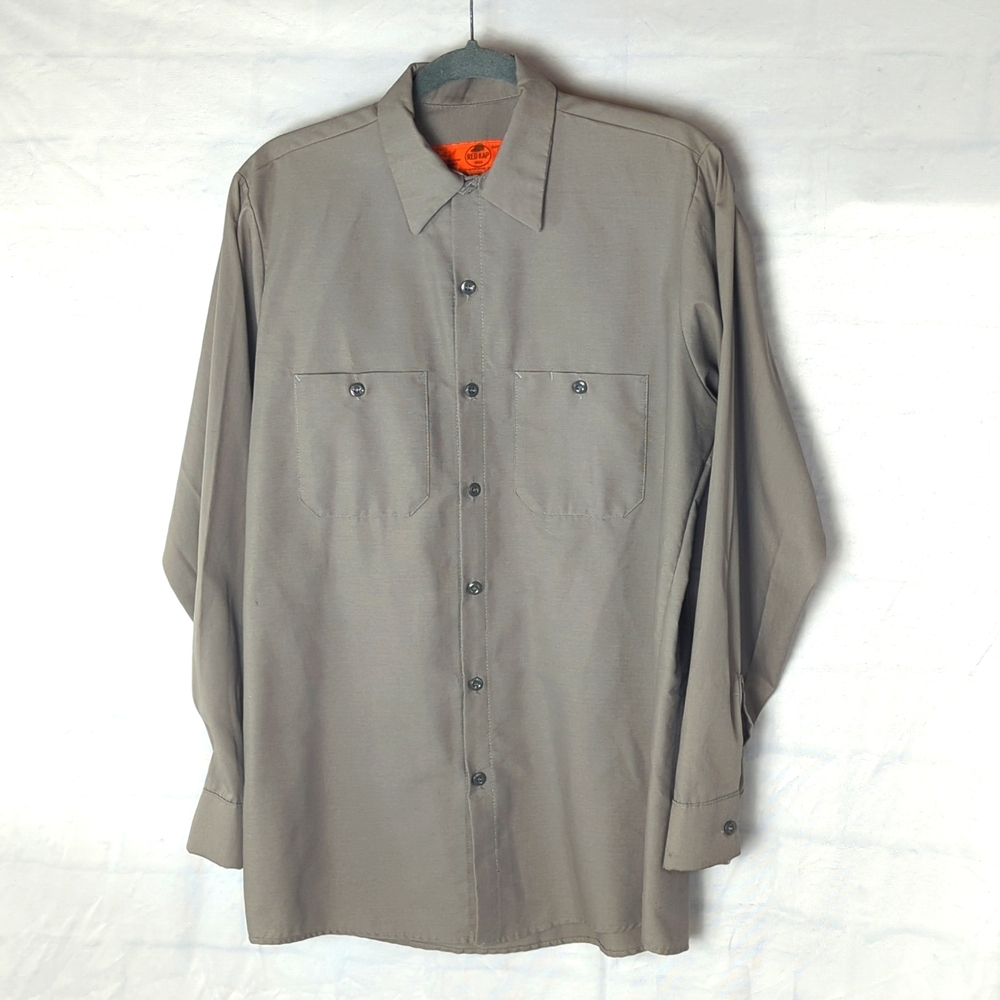 Red Kap Men's Work Shirt - Medium/Large - Grey